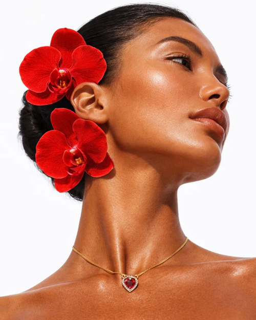 Colar Feminino Coração de Morango