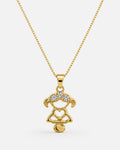Colar Feminino Meinina Solitária de Mercúrio Banhada em ouro 24k