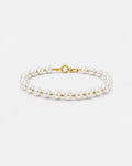 Pulseira Feminina Pérolas da Ilha Lemúria banhada em ouro 24k